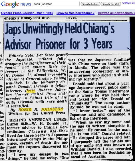 Doris Johnston from Manila